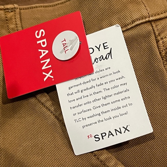 Spanx Stretch Twill Cargo Pant Honey Glow Size Medium Tall NEW - Picture 10 of 11